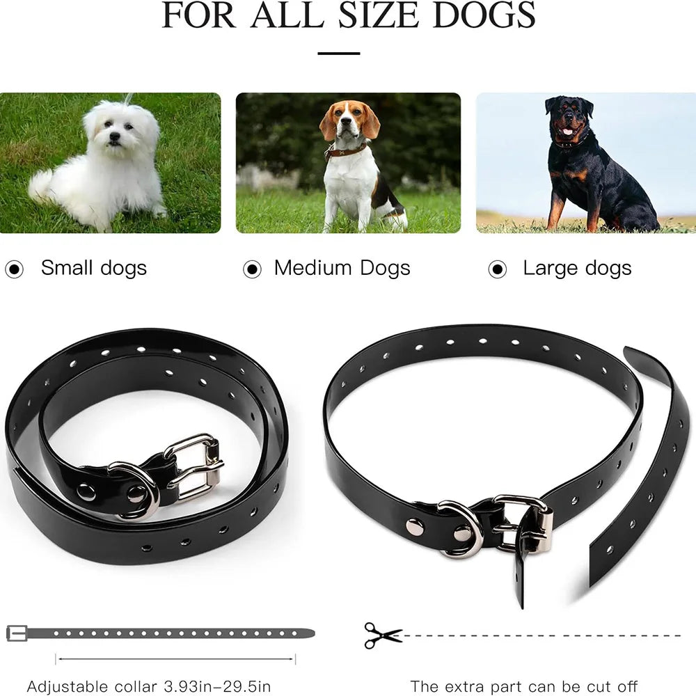 Electric Dog Training Collar Detachable Bark Rechargeable Anti Barking Shock Vibration Collar for All Dogs Pet with Clicker