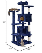 Yaheetech 54in Cat Tree Tower Condo Furniture Scratch Post for Kittens Pet House Play