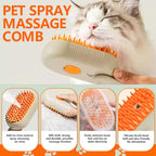 4-in-1 Cat Brushes for Indoor Cats,Rechargeable Cat Steam Brush,Anti-Static Cat Brush with Steam,Massage,Cleaning,Shedding & Combing All In One|B0F4R23T46