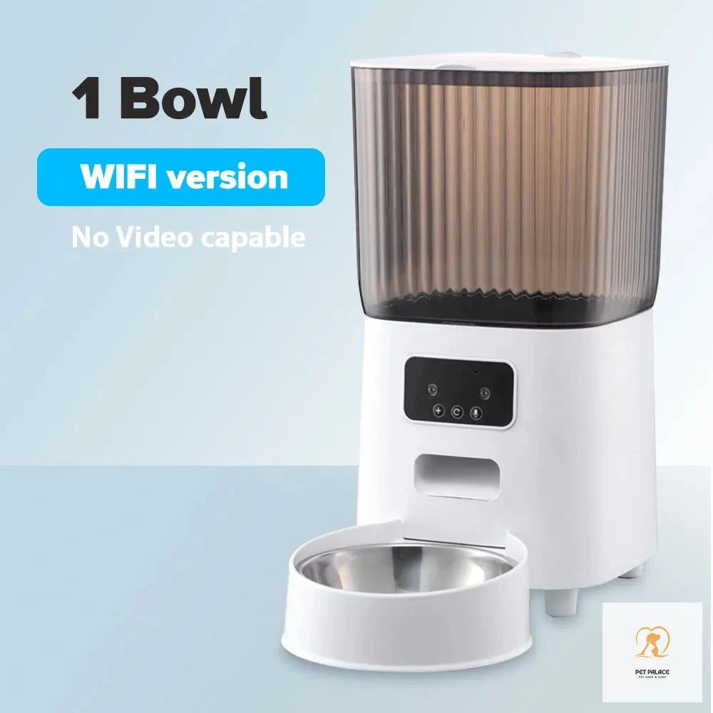 5L Automatic Feeder Cats WiFi with Camera HD Smart Interactive Pet Food Dispenser Timer Stainless Steel Bowl Auto Dog Feeder Pet palace shop