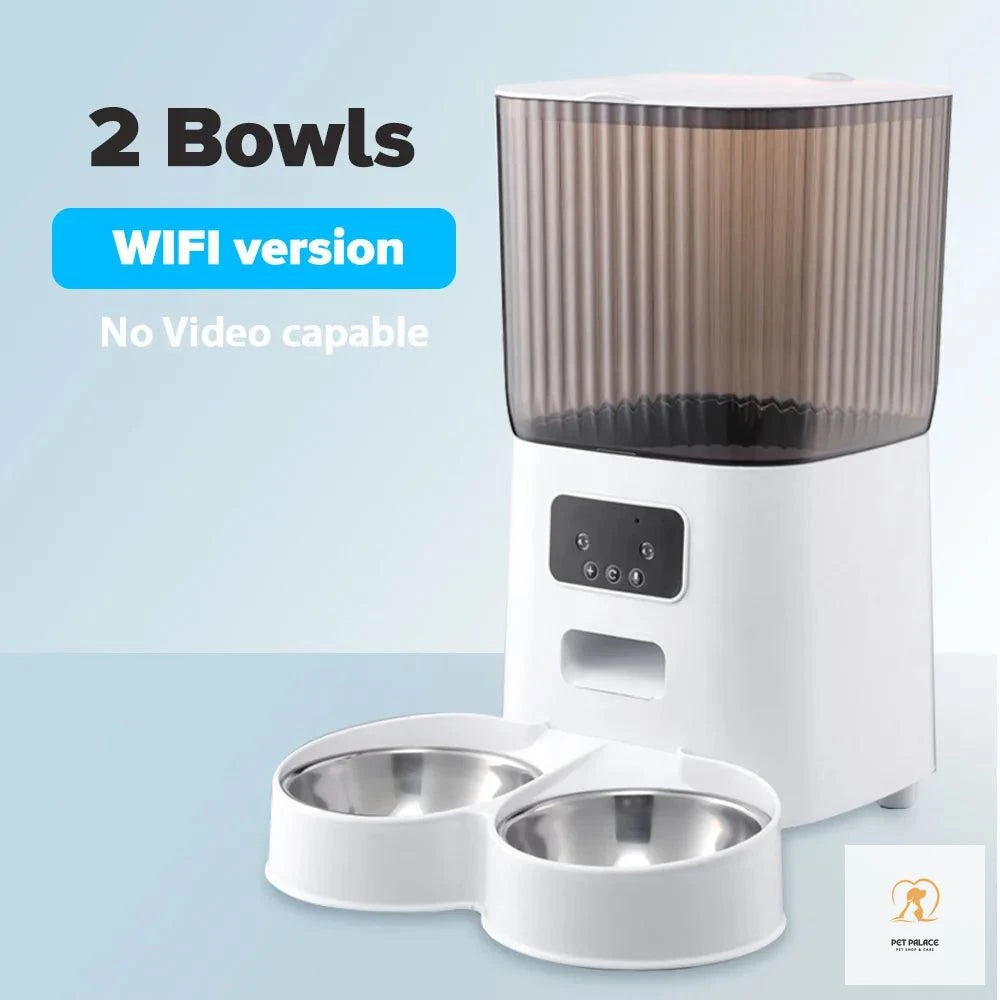 5L Automatic Feeder Cats WiFi with Camera HD Smart Interactive Pet Food Dispenser Timer Stainless Steel Bowl Auto Dog Feeder Pet palace shop