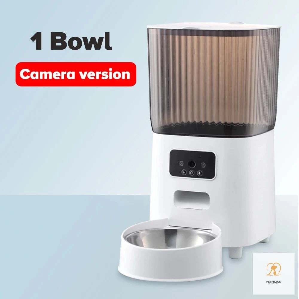 5L Automatic Feeder Cats WiFi with Camera HD Smart Interactive Pet Food Dispenser Timer Stainless Steel Bowl Auto Dog Feeder Pet palace shop