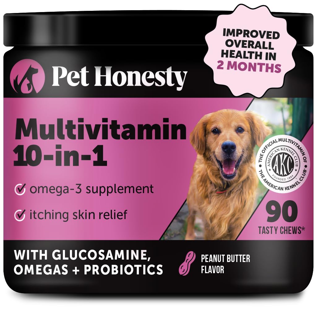 Pet Honesty Cat Multivitamin Crunchy & Creamy Chews - Cat Treats for Health + Immune, Cat Joint Support, Skin & Coat, & Digestion - Omega 3s, Lysine & Probiotic Cat Vitamins - 30 Day Supply