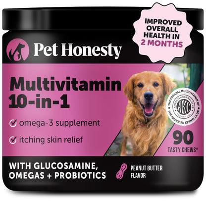 Pet Honesty Cat Multivitamin Crunchy & Creamy Chews - Cat Treats for Health + Immune, Cat Joint Support, Skin & Coat, & Digestion - Omega 3s, Lysine & Probiotic Cat Vitamins - 30 Day Supply