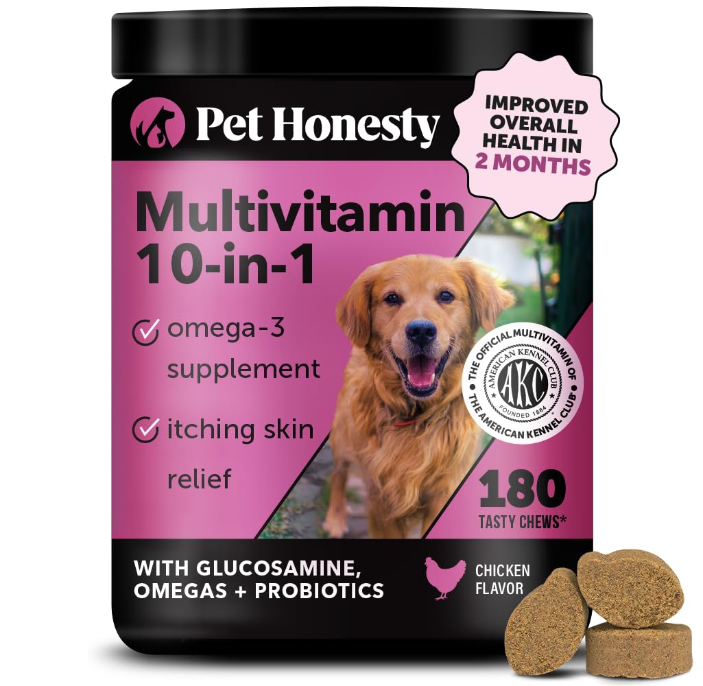 Pet Honesty Cat Multivitamin Crunchy & Creamy Chews - Cat Treats for Health + Immune, Cat Joint Support, Skin & Coat, & Digestion - Omega 3s, Lysine & Probiotic Cat Vitamins - 30 Day Supply