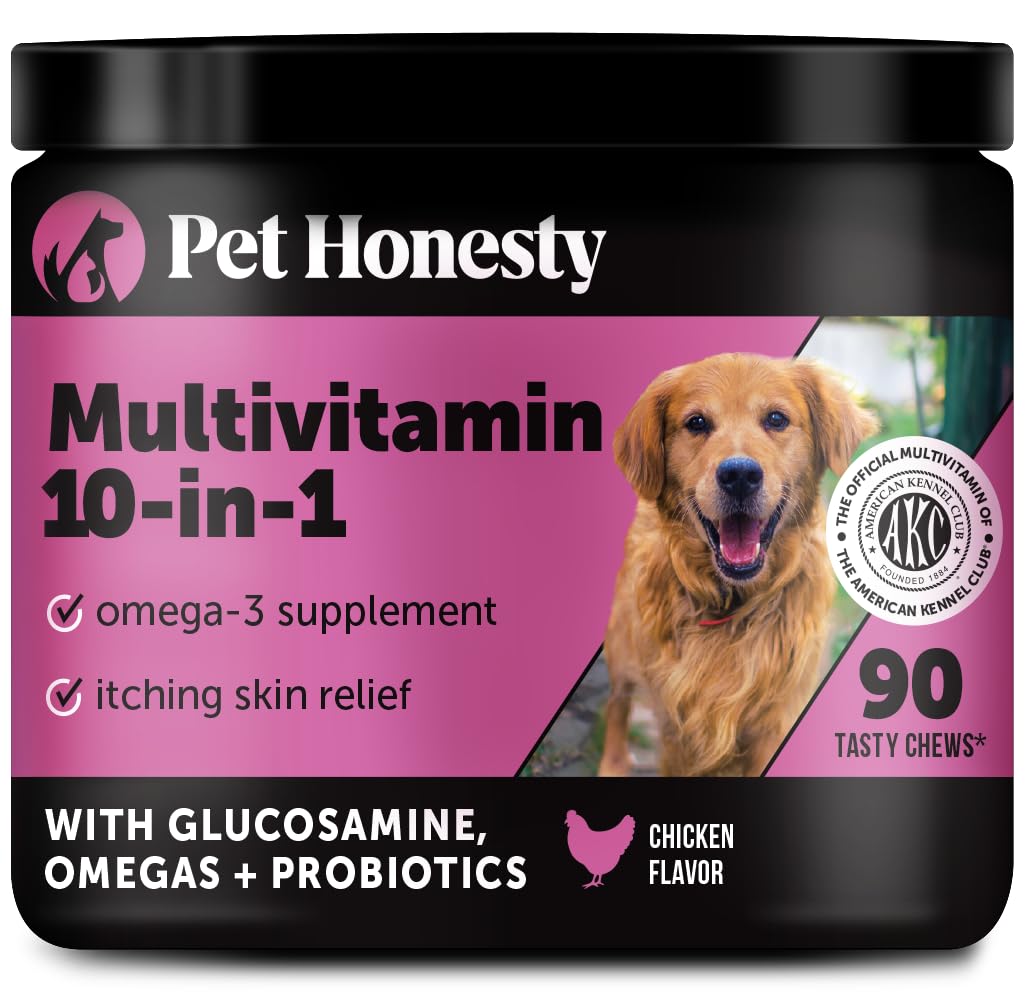 Pet Honesty Cat Multivitamin Crunchy & Creamy Chews - Cat Treats for Health + Immune, Cat Joint Support, Skin & Coat, & Digestion - Omega 3s, Lysine & Probiotic Cat Vitamins - 30 Day Supply