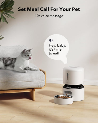 PETLIBRO Automatic Cat Feeder, 5G WiFi Automatic Dog Feeder with Freshness Preservation, 5L Timed Cat Feeder with Low Food Sensor, Up to 10 Meals Per Day, Granary Pet Feeder for Cats, Black