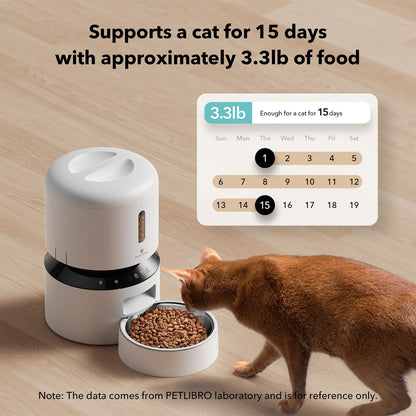 PETLIBRO Automatic Cat Feeder, 5G WiFi Automatic Dog Feeder with Freshness Preservation, 5L Timed Cat Feeder with Low Food Sensor, Up to 10 Meals Per Day, Granary Pet Feeder for Cats, Black