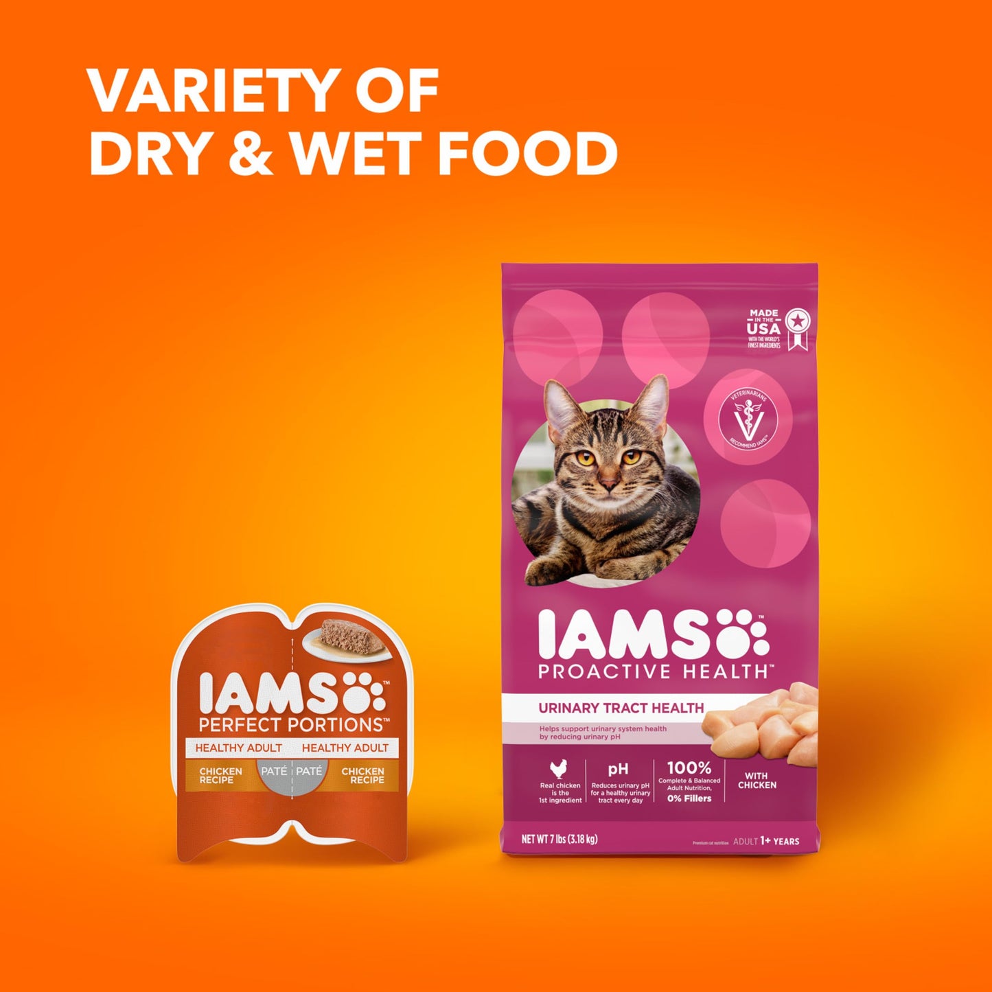 IAMS Proactive Health Adult Urinary Tract Healthy Dry Cat Food with Chicken, 22 lb. Bag