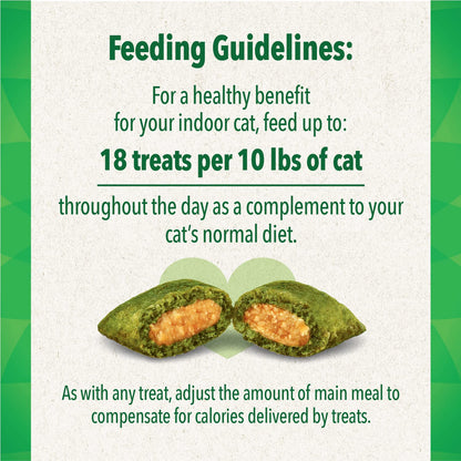 FELINE GREENIES SMARTBITES HEALTHY INDOOR Natural Treats for Cats, Chicken Flavor, 16 oz. Tub