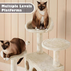 Yaheetech 54in Cat Tree Tower Condo Furniture Scratch Post for Kittens Pet House Play