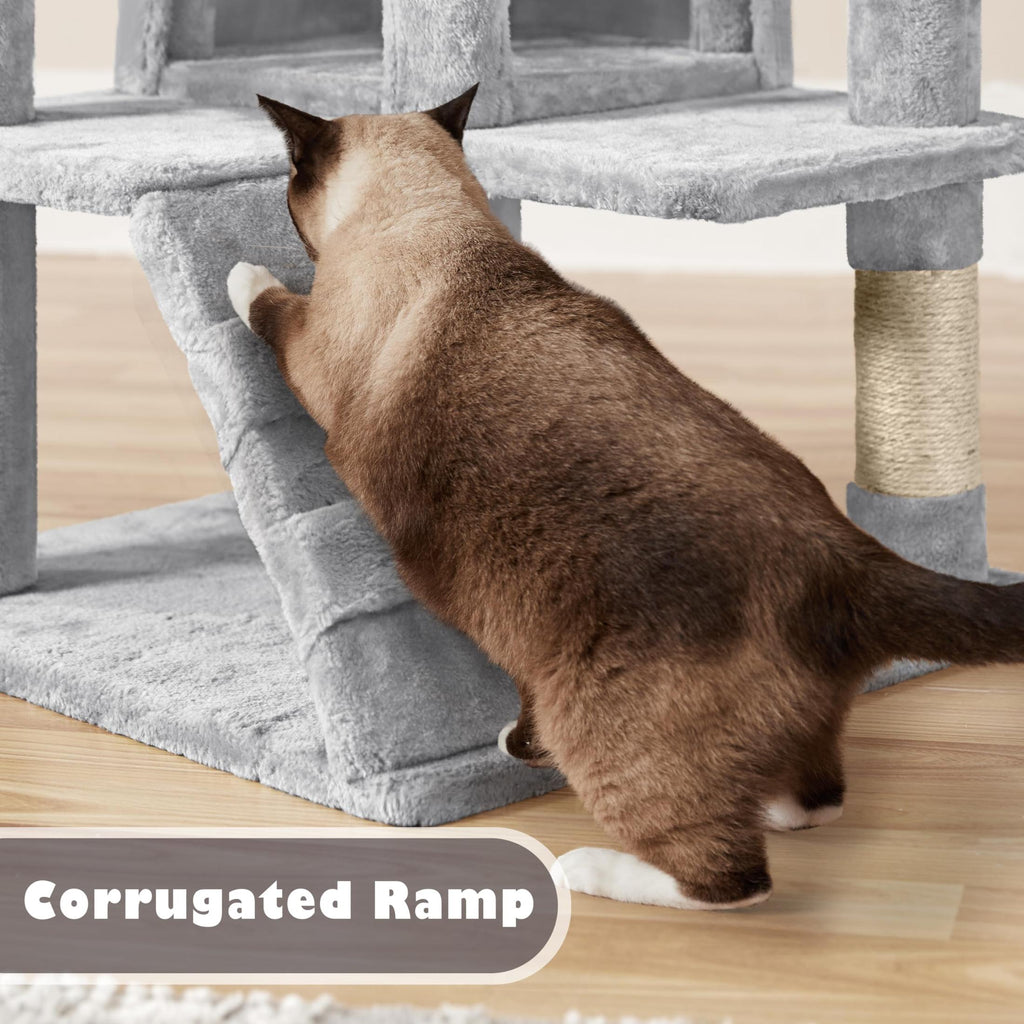 Yaheetech 54in Cat Tree Tower Condo Furniture Scratch Post for Kittens Pet House Play