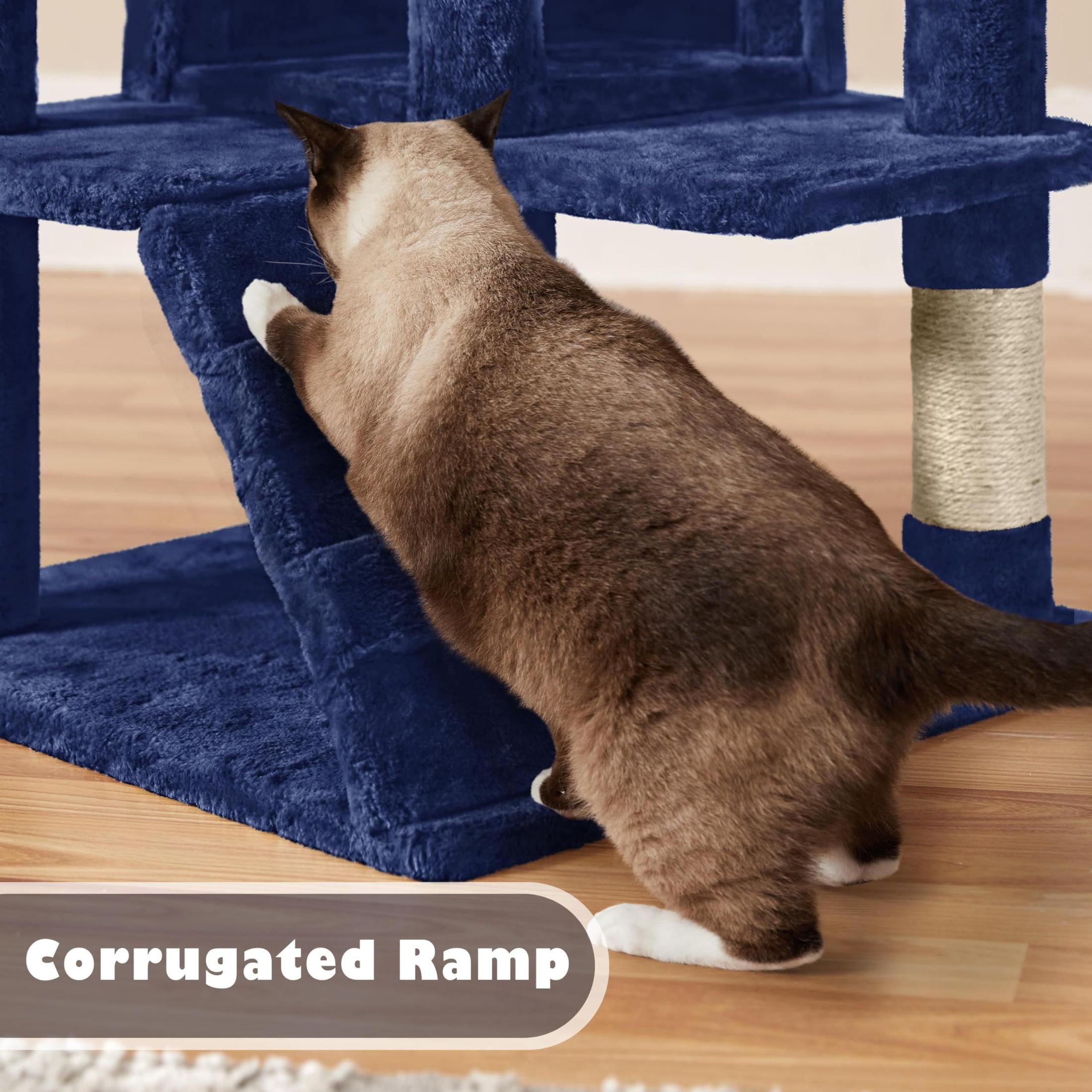 Yaheetech 54in Cat Tree Tower Condo Furniture Scratch Post for Kittens Pet House Play