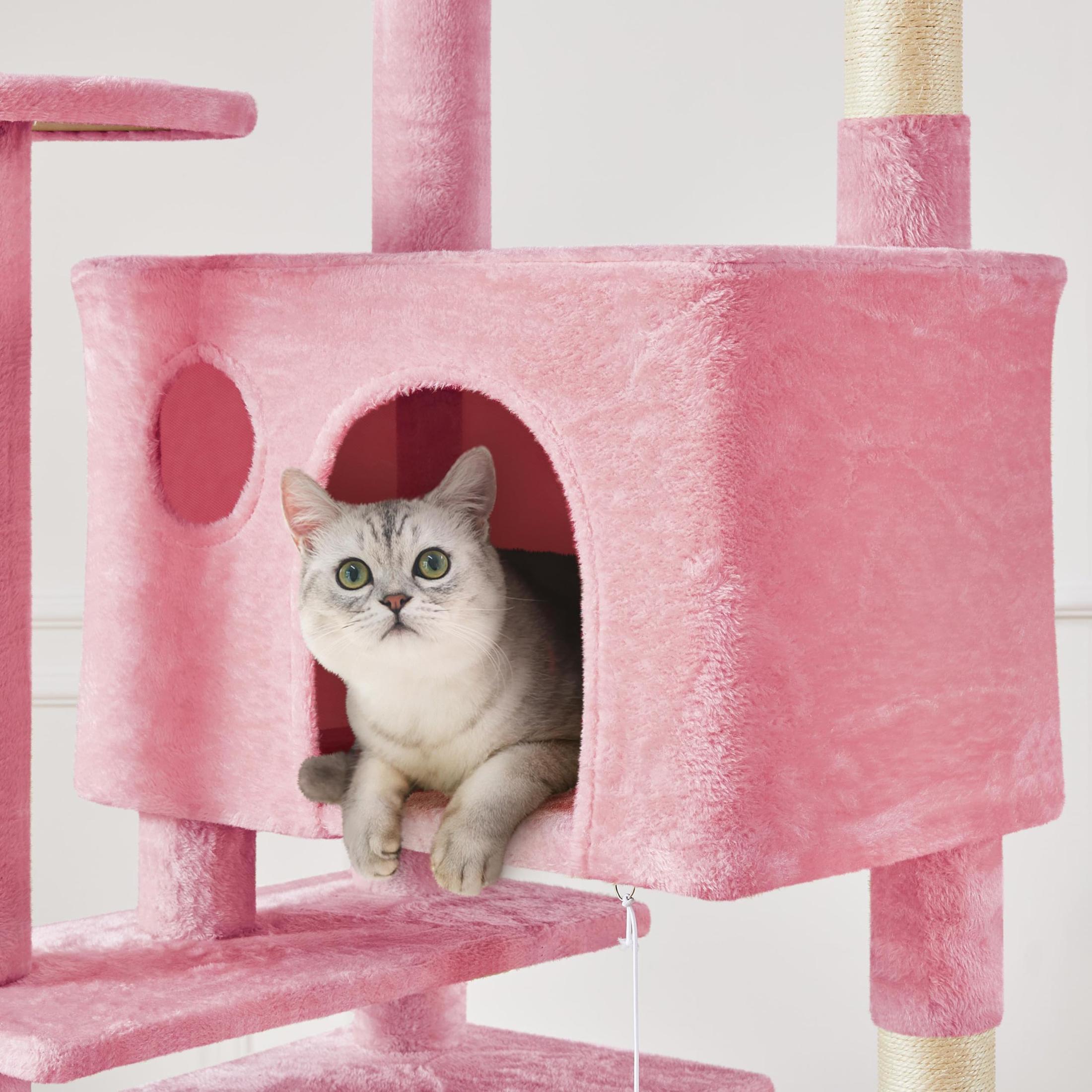 Yaheetech 54in Cat Tree Tower Condo Furniture Scratch Post for Kittens Pet House Play
