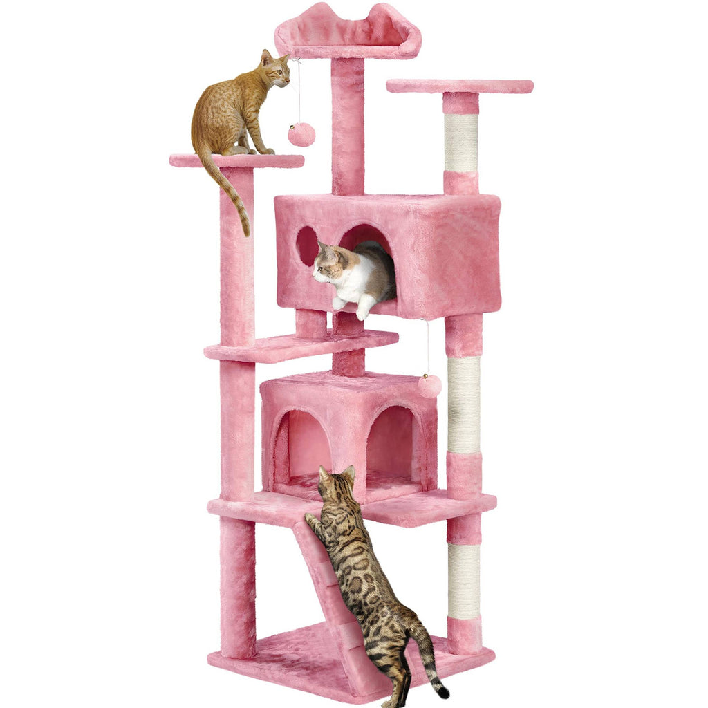 Yaheetech 54in Cat Tree Tower Condo Furniture Scratch Post for Kittens Pet House Play