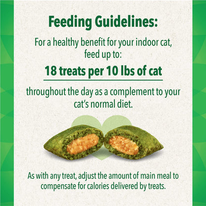 FELINE GREENIES SMARTBITES HEALTHY INDOOR Natural Treats for Cats, Chicken Flavor, 16 oz. Tub