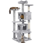 Yaheetech 54in Cat Tree Tower Condo Furniture Scratch Post for Kittens Pet House Play