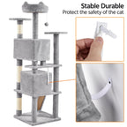 Yaheetech 54in Cat Tree Tower Condo Furniture Scratch Post for Kittens Pet House Play