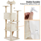 Yaheetech 54in Cat Tree Tower Condo Furniture Scratch Post for Kittens Pet House Play