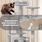 Yaheetech 54in Cat Tree Tower Condo Furniture Scratch Post for Kittens Pet House Play