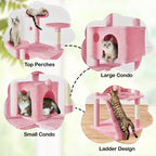 Yaheetech 54in Cat Tree Tower Condo Furniture Scratch Post for Kittens Pet House Play