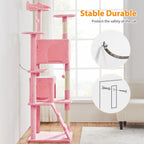 Yaheetech 54in Cat Tree Tower Condo Furniture Scratch Post for Kittens Pet House Play