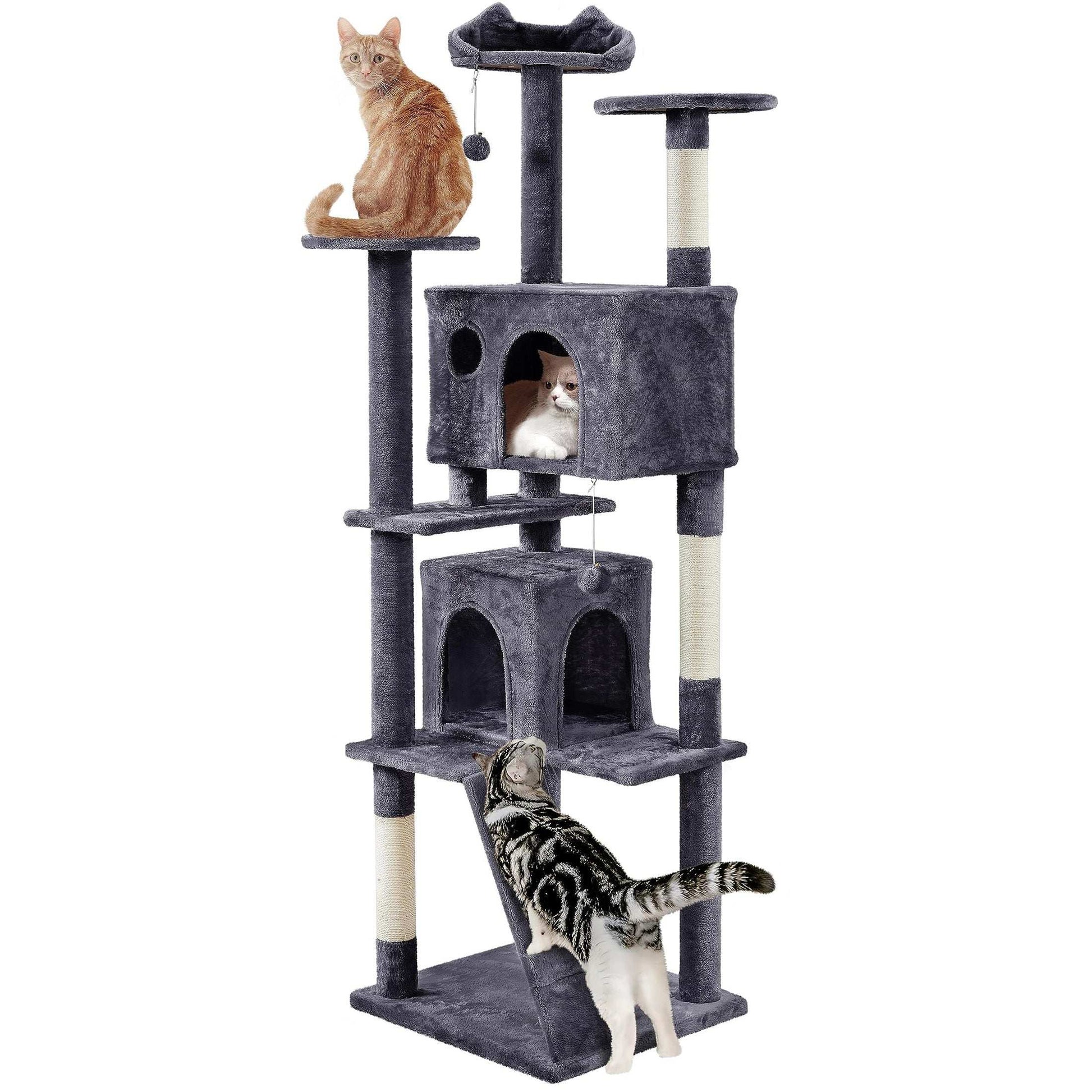 Yaheetech 54in Cat Tree Tower Condo Furniture Scratch Post for Kittens Pet House Play