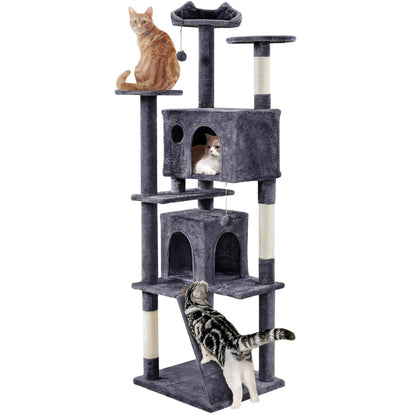 Yaheetech 54in Cat Tree Tower Condo Furniture Scratch Post for Kittens Pet House Play