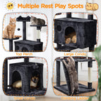 Yaheetech 54in Cat Tree Tower Condo Furniture Scratch Post for Kittens Pet House Play