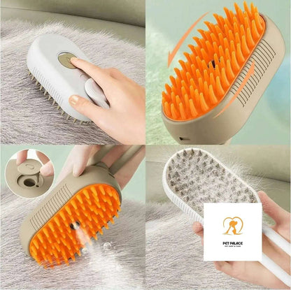 Ultimate Pet Grooming Kit: Electric Spray Water Steam Comb with Soft Silicone Brush for Cats and Dogs – Perfect for Bathing and Massage!