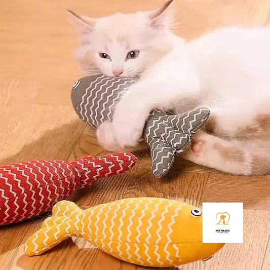 Cat Fish Toy Cat Scratcher Catnip Toy Interactive Simulation Fish Cat Mint Fidget Toys Stuffed Playing Toy For Cat Kitten Pet palace shop