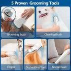 Dog Grooming Kit for Pet Include 4 Hair Clipper Combs 2.5L Vacuum Cleaner and 5 Pet Grooming Tools for Shedding Pet palace shop