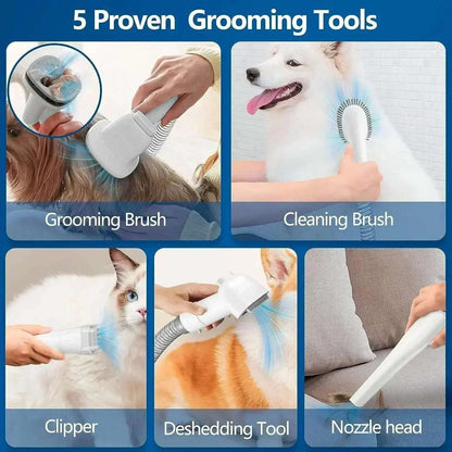 Dog Grooming Kit for Pet Include 4 Hair Clipper Combs 2.5L Vacuum Cleaner and 5 Pet Grooming Tools for Shedding Pet palace shop