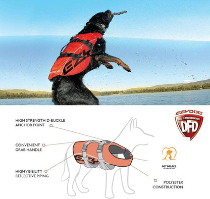 Doggy Flotation Device Dog Life Vest Jacket (DFD) Pet palace shop