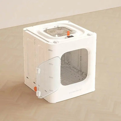 Folded Automatic Pet Hair Drying Machine - Professional Cat Hair Dryer Box Pet palace shop