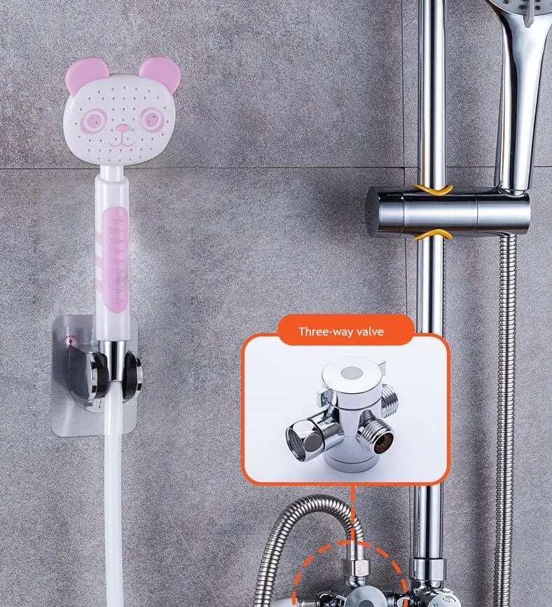 Kitchen Bathroom Sink Water Faucet External Shower Head Set Toilet Flush Extension Tap Small Nozzle Wash Hair Shower With Holder Pet palace shop