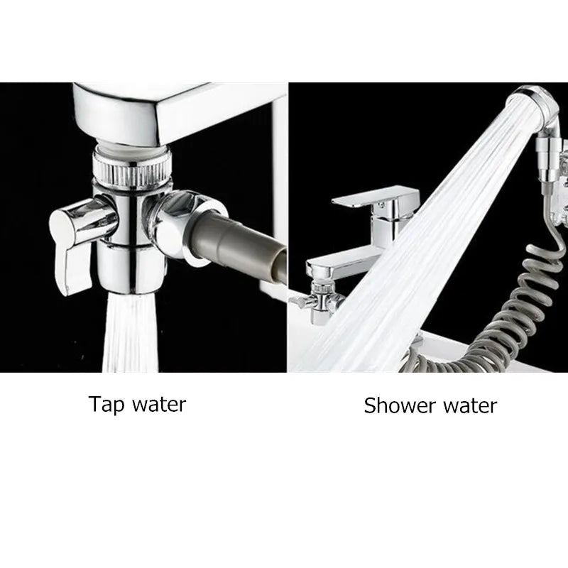 Kitchen Bathroom Sink Water Faucet External Shower Head Set Toilet Flush Extension Tap Small Nozzle Wash Hair Shower With Holder Pet palace shop