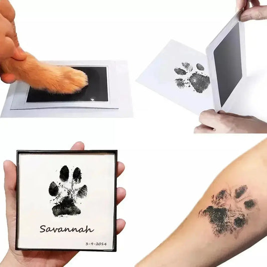 Paw Print Clean Touch Ink Pad, Dog Or Cat Pet Owner Keepsake, DIY Inkless Nose and Pawprint Impression Making Kit Pet palace shop