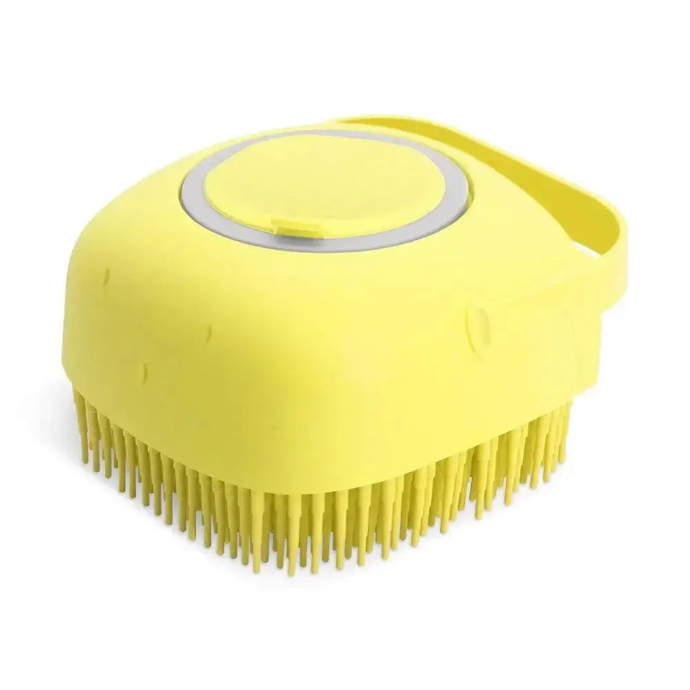 Pet Dog Shampoo Brush 2.7oz 80ml Cat Massage Comb Grooming Scrubber for Bathing Short Hair Soft Silicone Rubber Pet palace shop