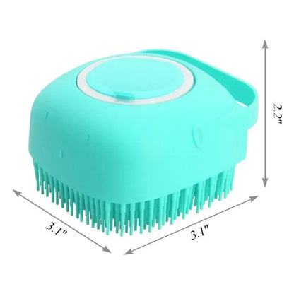 Pet Dog Shampoo Brush 2.7oz 80ml Cat Massage Comb Grooming Scrubber for Bathing Short Hair Soft Silicone Rubber Pet palace shop