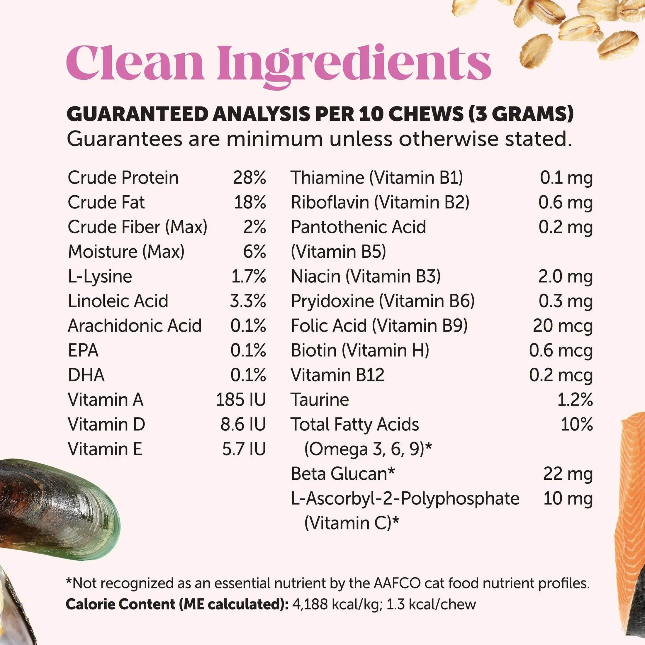 Pet Honesty Cat Multivitamin Crunchy & Creamy Chews - Cat Treats for Health + Immune, Cat Joint Support, Skin & Coat, & Digestion - Omega 3s, Lysine & Probiotic Cat Vitamins - 30 Day Supply Pet palace shop