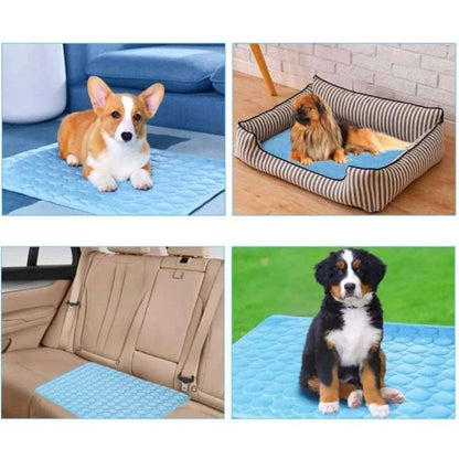 Pet Summer Cooling Pad Self-Cooling Ice Silk Pet Bed Dog Cat Nest Breathable Cooling Cooling Sleeping Pad Pet palace shop