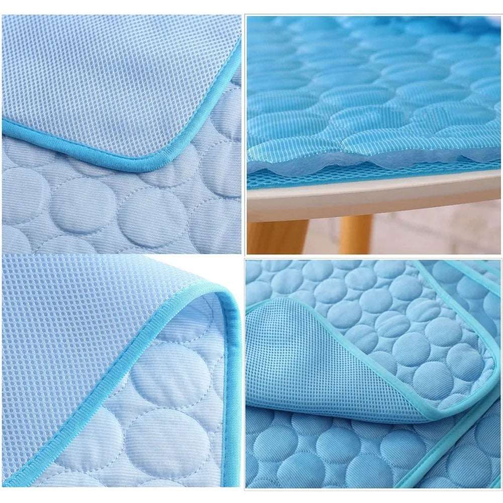 Pet Summer Cooling Pad Self-Cooling Ice Silk Pet Bed Dog Cat Nest Breathable Cooling Cooling Sleeping Pad Pet palace shop