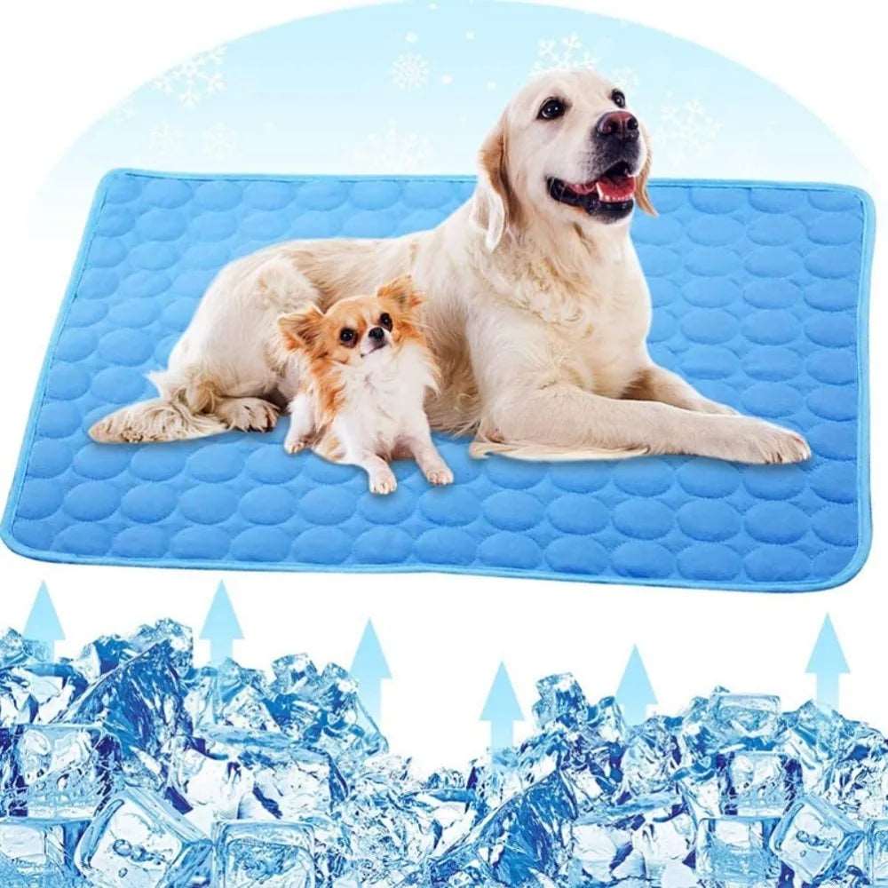 Pet Summer Cooling Pad Self-Cooling Ice Silk Pet Bed Dog Cat Nest Breathable Cooling Cooling Sleeping Pad Pet palace shop