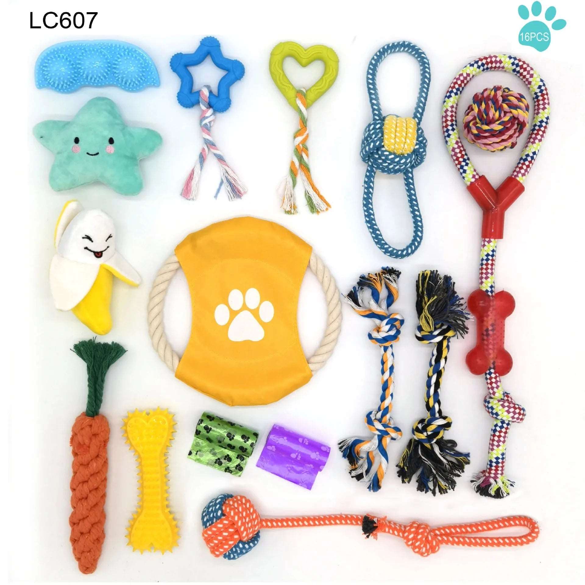 Pet the Toy Dog Toy Pet Cotton Rope the Toy Dog Toy Set Dog Molar Tooth Cleaning Cotton Rope Dog Leash Toy Pet palace shop