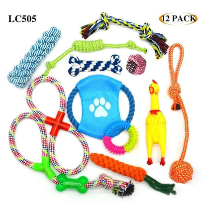 Pet the Toy Dog Toy Pet Cotton Rope the Toy Dog Toy Set Dog Molar Tooth Cleaning Cotton Rope Dog Leash Toy Pet palace shop