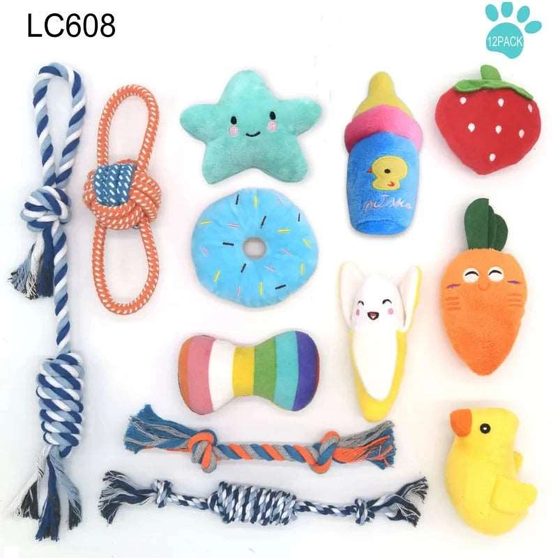 Pet the Toy Dog Toy Pet Cotton Rope the Toy Dog Toy Set Dog Molar Tooth Cleaning Cotton Rope Dog Leash Toy Pet palace shop