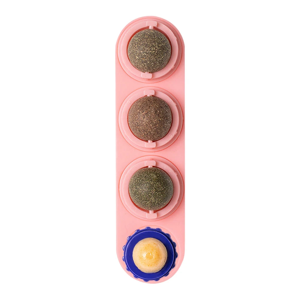 Funny Catnip Ball Set Pet Accessories Nutrition Energy Ball Bite Resistance Teeth Cleaning for Cats Over Six Months OLD