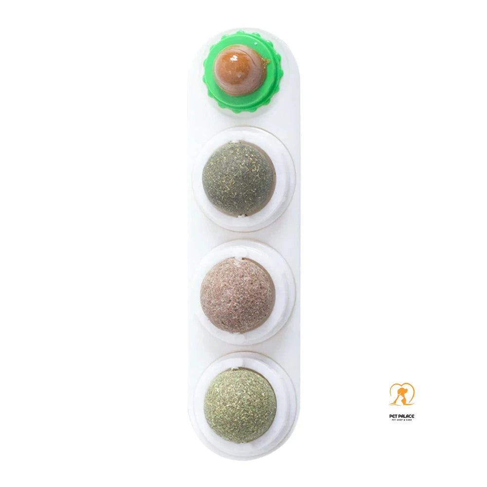 Funny Catnip Ball Set Pet Accessories Nutrition Energy Ball Bite Resistance Teeth Cleaning for Cats Over Six Months Old