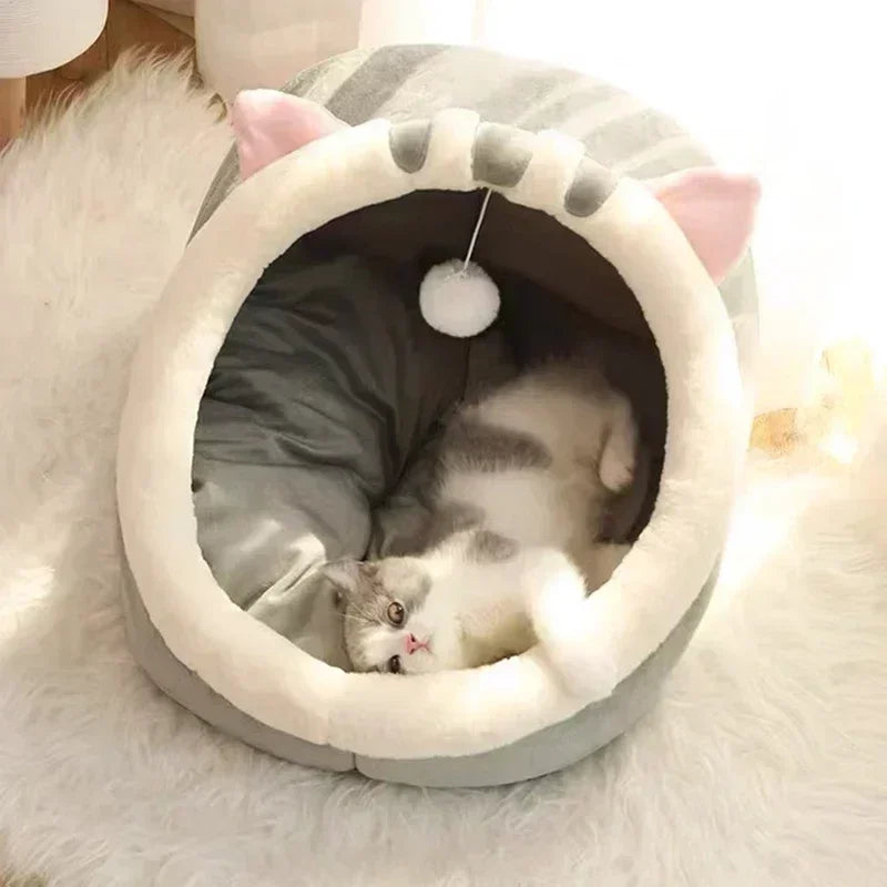 Cozy Cat Bed - Warm Pet Basket & Soft Cushion for Cats